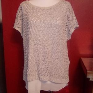 Lucky Brand Knitted open back w/ sheer lining